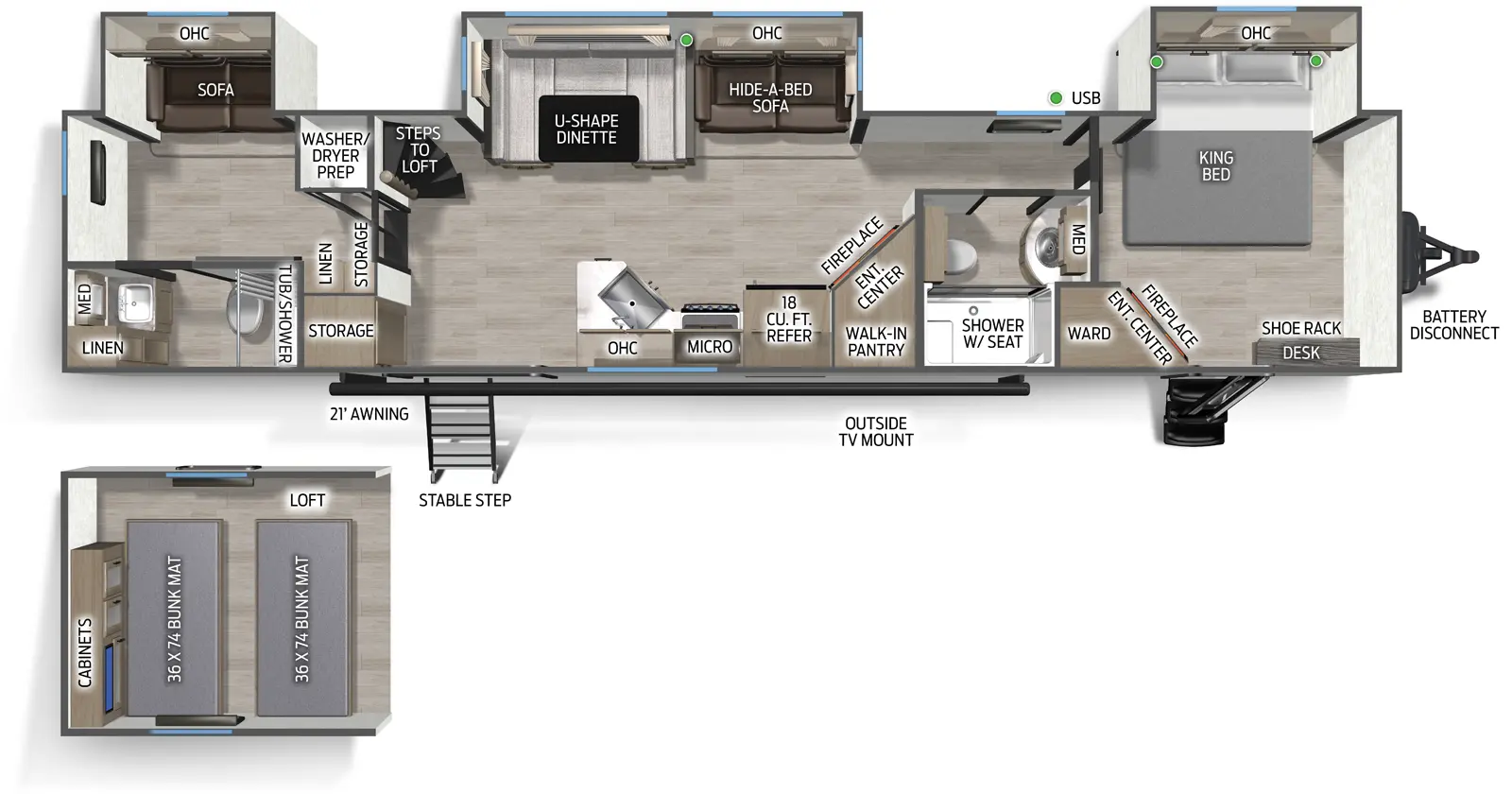 Cherokee Black Label 39DCBL Floorplan